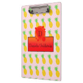 Porte-bloc Monogramme apaisant au soleil de l'ananas (Gauche)