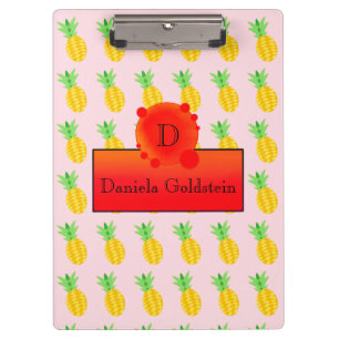 Porte-bloc Monogramme apaisant au soleil de l'ananas