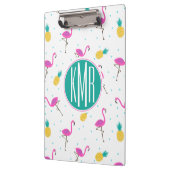 Porte-bloc Monogramme au néon des Flamants roses | (Gauche)