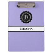 Porte-bloc Monogramme Aura Indigo et noir (Devant)