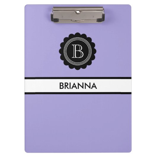 Porte-bloc Monogramme Aura Indigo et noir (Devant)