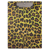 Porte-bloc Monogramme avec léopard Brown et jaune (Devant)