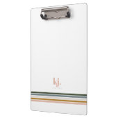 Porte-bloc Monogramme Bandes Rétro Chic (Gauche)