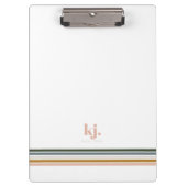 Porte-bloc Monogramme Bandes Rétro Chic (Devant)