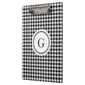 Porte-bloc Monogramme blanc noir chic de motif de (Gauche)
