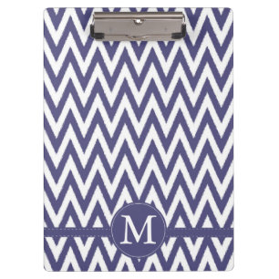 Porte-bloc Monogramme blanc pourpre de Chevron