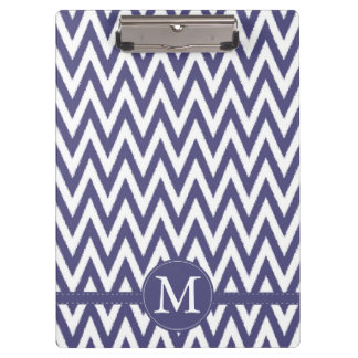 Porte-bloc Monogramme blanc pourpre de Chevron