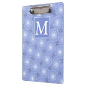 Porte-bloc Monogramme bleu cercles motif (Gauche)