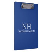 Porte-bloc Monogramme bleu simple moderne (Swatch)