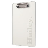 Porte-bloc Monogramme Classic Élégant Minimal Ivory Blanc Nom (Gauche)