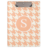 Porte-bloc Monogramme classique de corail de pêche Houndstoot (Devant)