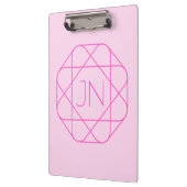 Porte-bloc Monogramme cool, Style de logo de hanche | Rose & (Gauche)