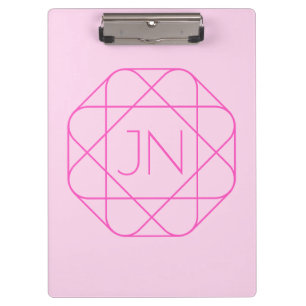 Porte-bloc Monogramme Cool, Style de Logo Hip Rose & Magent