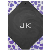 Porte-bloc Monogramme Dalmatien violet et blanc (Dos)