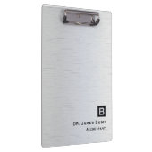 Porte-bloc Monogramme d'ardoise en titane brossé professionne (Swatch)