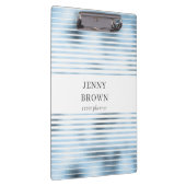 Porte-bloc monogramme de bandes de feuille bleu métallique (Swatch)