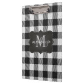 Porte-bloc Monogramme de Buffle Blanc Noir Moderne (Gauche)