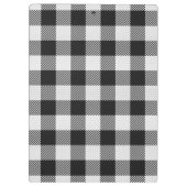 Porte-bloc Monogramme de Buffle Blanc Noir Moderne (Dos)