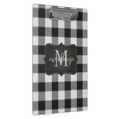 Porte-bloc Monogramme de Buffle Blanc Noir Moderne (Swatch)