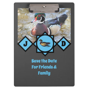 Porte-bloc Monogramme de canard à bois adorable Photo