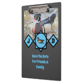 Porte-bloc Monogramme de canard en bois adorable (Gauche)