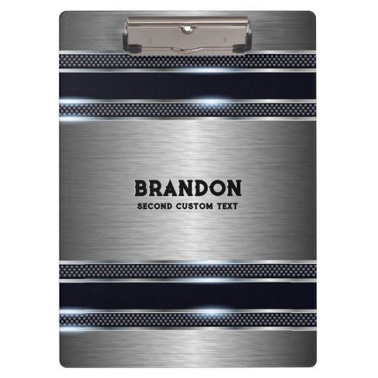 Porte-bloc monogramme de conception géométrique industrielle  (Devant)