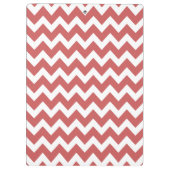 Porte-bloc Monogramme de gris fleuri rouge indien Chevron (Dos)