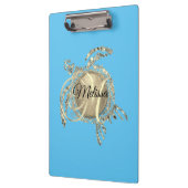 Porte-bloc Monogramme de la tortue dorée (Gauche)