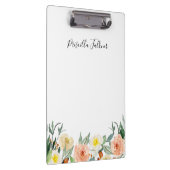 Porte-bloc Monogramme de l'aquarelle moderne Corail et Pêche (Swatch)