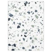 Porte-bloc Monogramme de marbre bleu moderne Terrazzo (Dos)