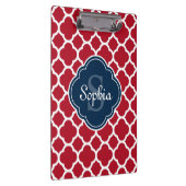 Porte-bloc Monogramme de marine Motif en treillis rouge (Swatch)