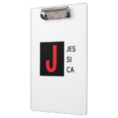 Porte-bloc Monogramme de nom professionnel élégant moderne (Gauche)