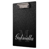 Porte-bloc Monogramme de Parties scintillant noire (Gauche)