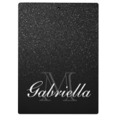 Porte-bloc Monogramme de Parties scintillant noire (Dos)