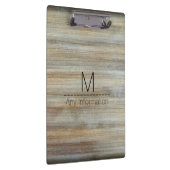 Porte-bloc Monogramme de texture de grain de bois #2 (Swatch)