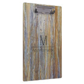 Porte-bloc Monogramme de texture de grain de bois no 4 (Swatch)