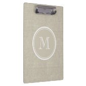 Porte-bloc Monogramme de toile beige rustique d'arrière - (Swatch)