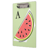 Porte-bloc Monogramme de tranche verte de pastèque (Gauche)