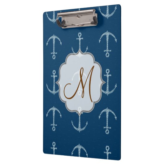 Porte-bloc Monogramme de voile d'Ancres nautiques (Gauche)