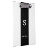 Porte-bloc Monogramme deux tons moderne noir et blanc (Swatch)