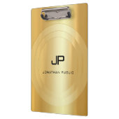 Porte-bloc Monogramme d'or personnalisé Élégant Modèle classi (Gauche)