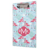Porte-bloc Monogramme du motif | de Flamant rose (Gauche)