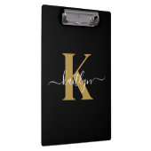 Porte-bloc Monogramme élégant en or noir Script (Swatch)
