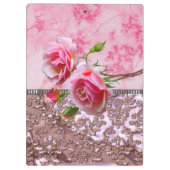 Porte-bloc Monogramme Élégant Rose français rose Flux (Dos)