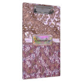 Porte-bloc Monogramme Élégant Rose français rose Flux (Swatch)