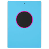 Porte-bloc Monogramme Emo Bleu Avec Texte Rose (Dos)