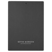 Porte-bloc Monogramme en cuir gris foncé (Dos)