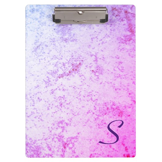 Porte-bloc Monogramme en marbre rose et violet