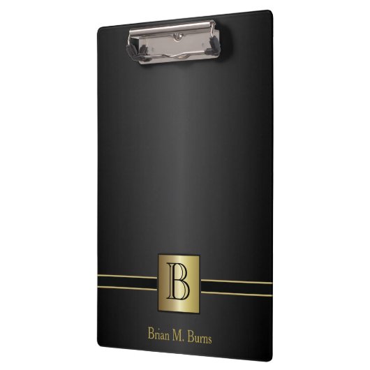 Porte-bloc Monogramme exécutif noir (Gauche)