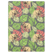 Porte-bloc Monogramme exotique de feuille et d'éléphants | de (Dos)